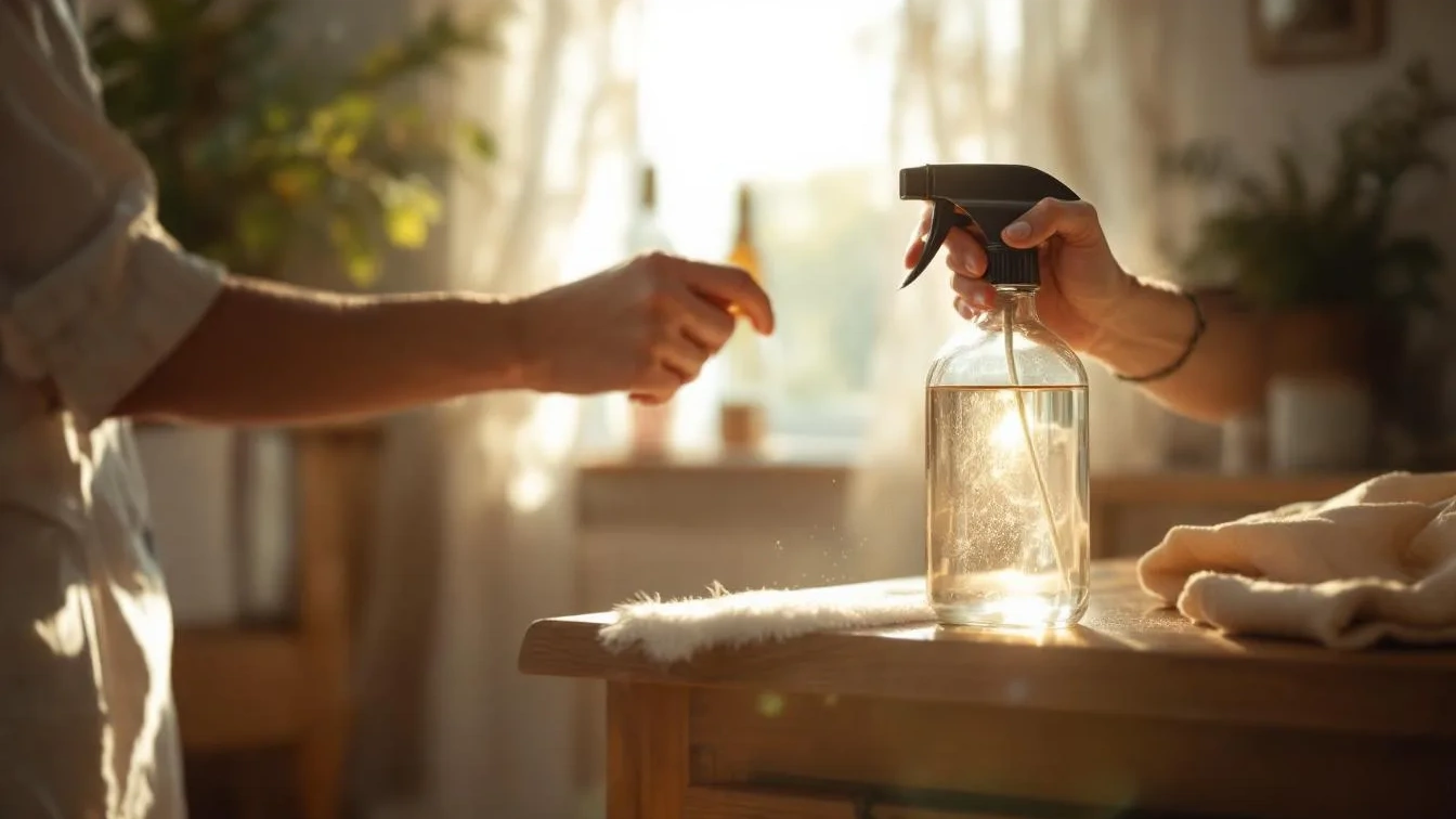 Ammorbidente e acqua: la miscela per spolverare senza che la polvere torni