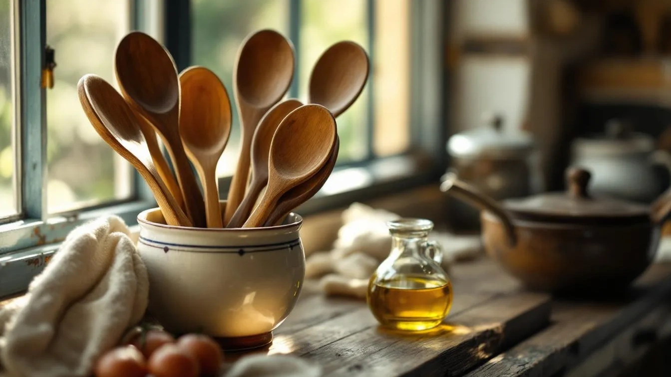 Cucchiai di legno e olio di semi: il trucco per proteggerli e farli durare
