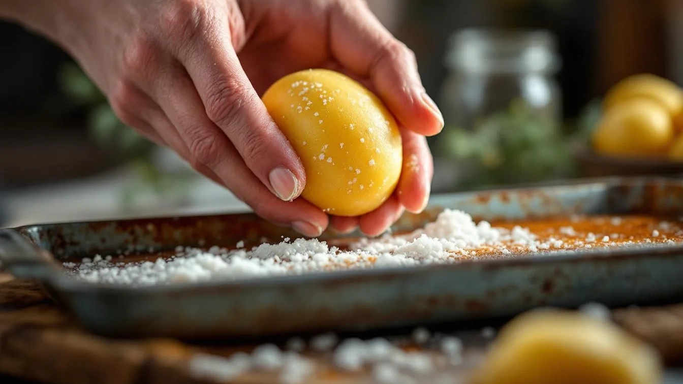 Patate crude e sale: il segreto per pulire la ruggine dalle vecchie teglie